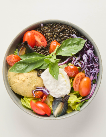 Bowl med Pestohummus och Burrata | Panini Internazionale 2