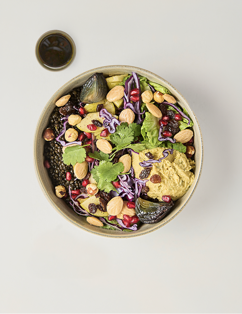 Bowl med örthummus, äpple och rostade nötter | Panini Internazionale